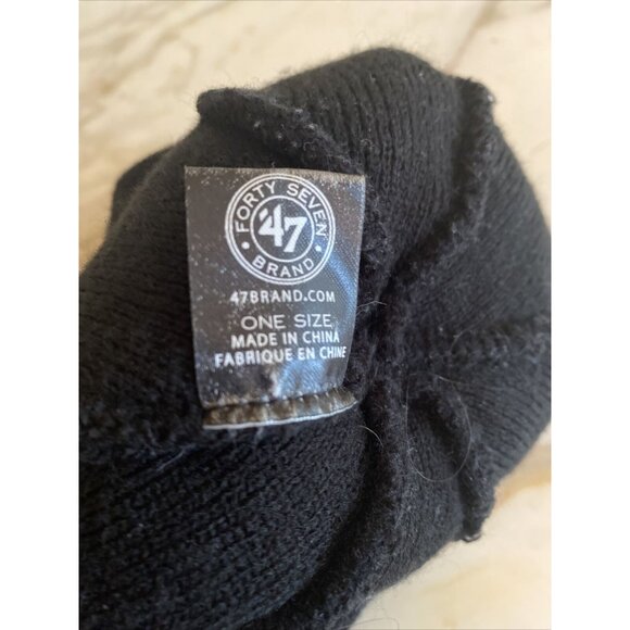 Chicago Blackhawks NHL 47 Brand Knit Beanie Hat With Pom One Size 100% Acrylic - Picture 5 of 6